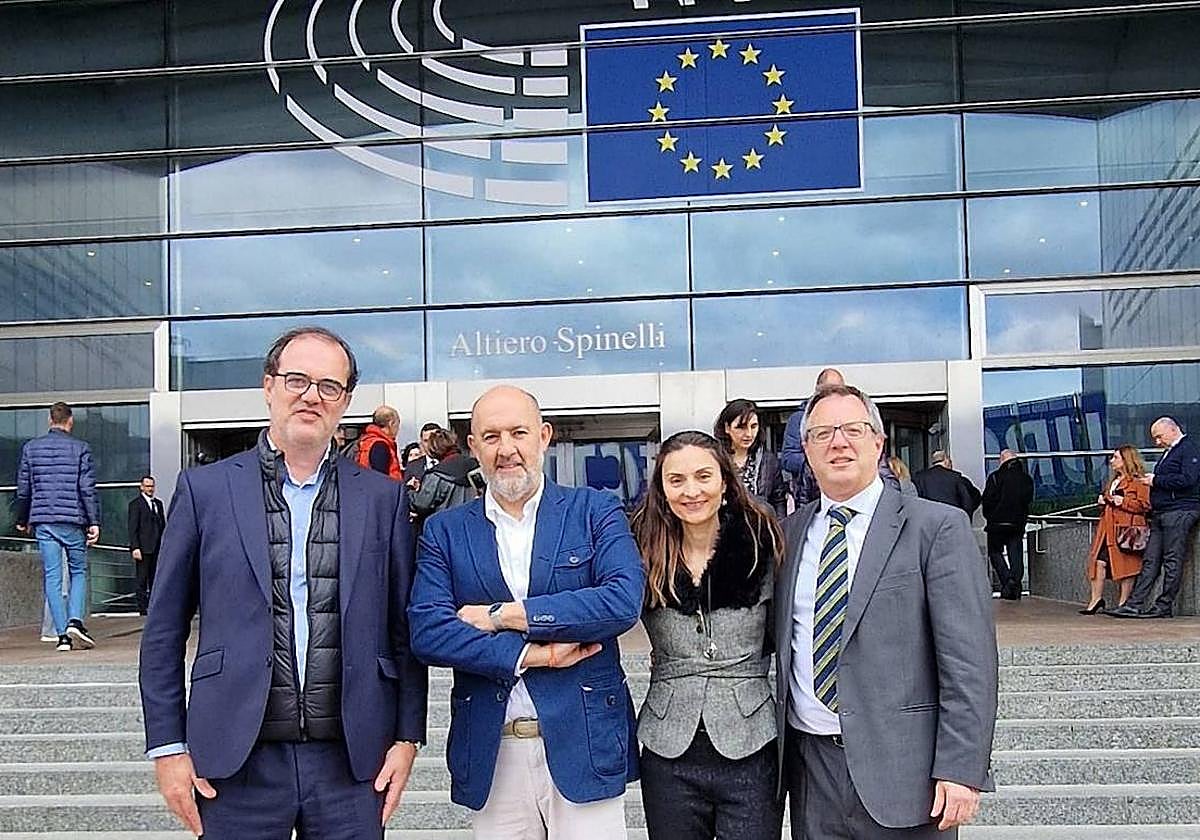 Representantes de la automoción española ante el Parlamento Europeo.