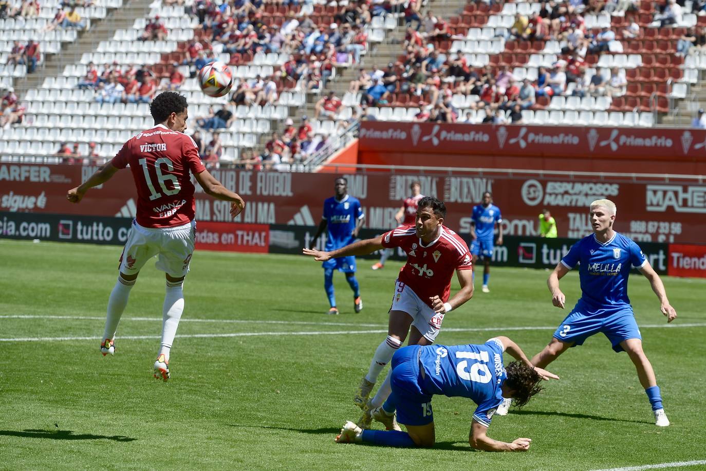 La victoria del Real Murcia frente al Melilla, en imágenes