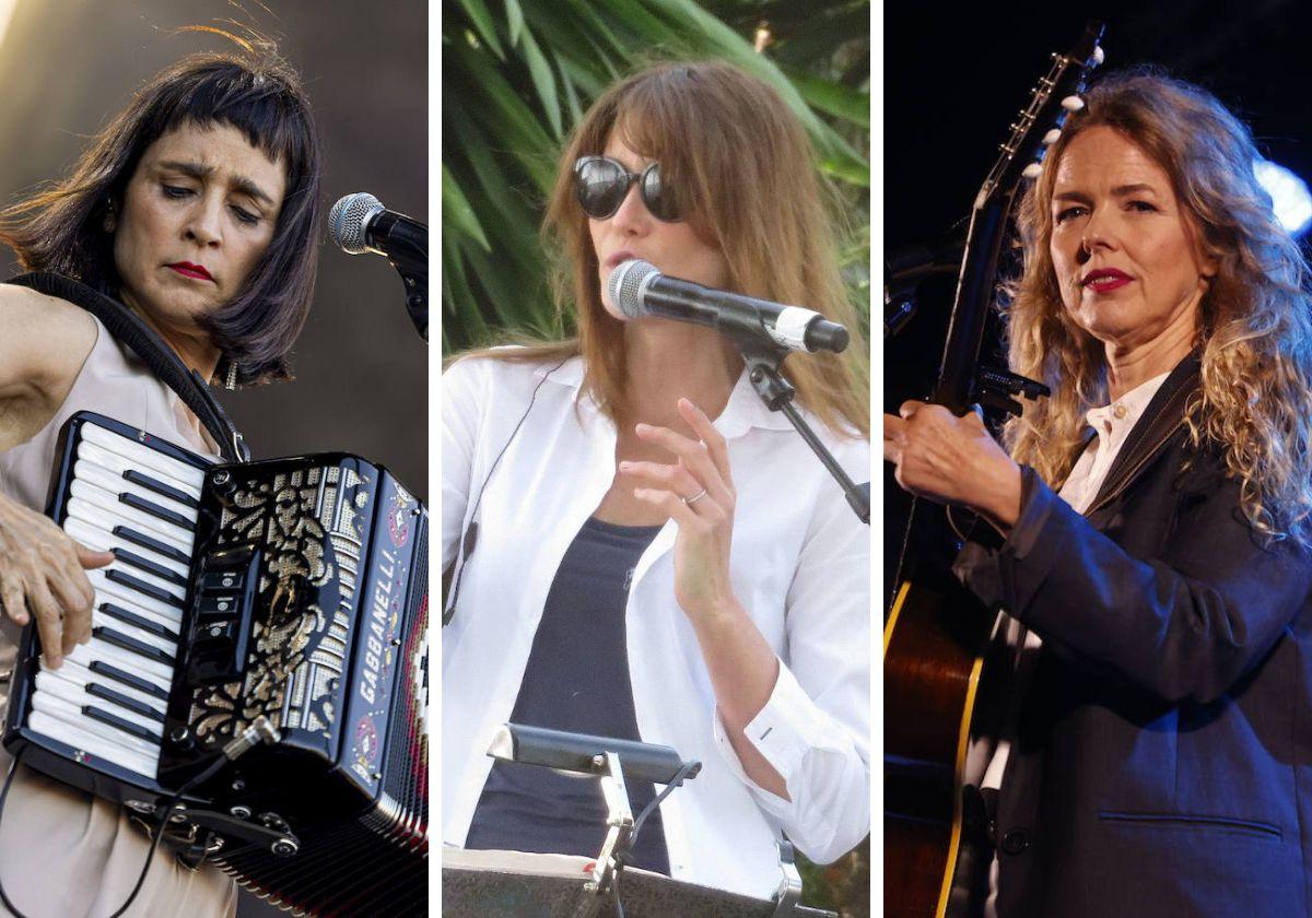 Julieta Venegas, Carla Bruni y Christina Rosenvinge.