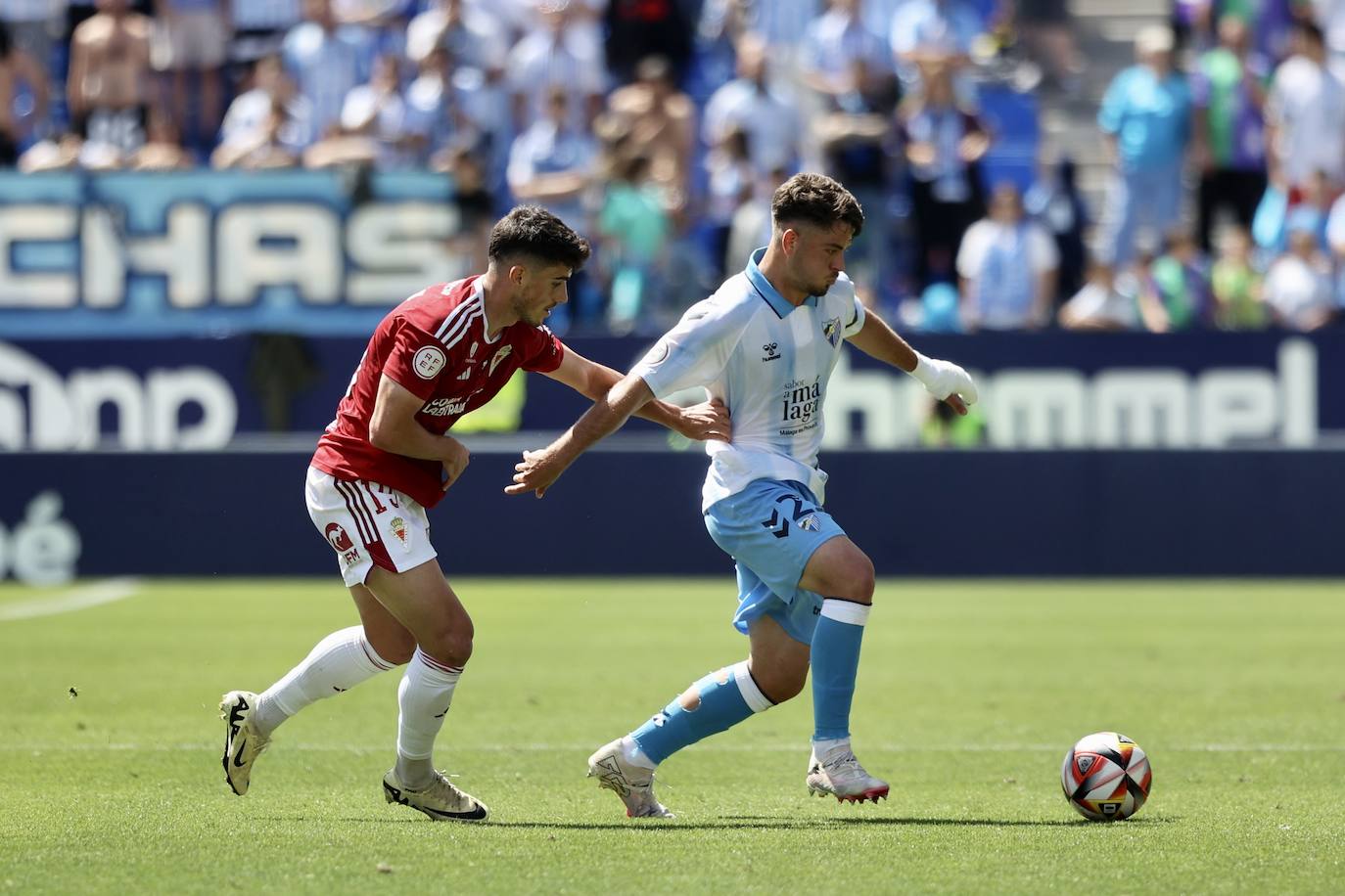 El empate del Real Murcia frente al Málaga, en imágenes