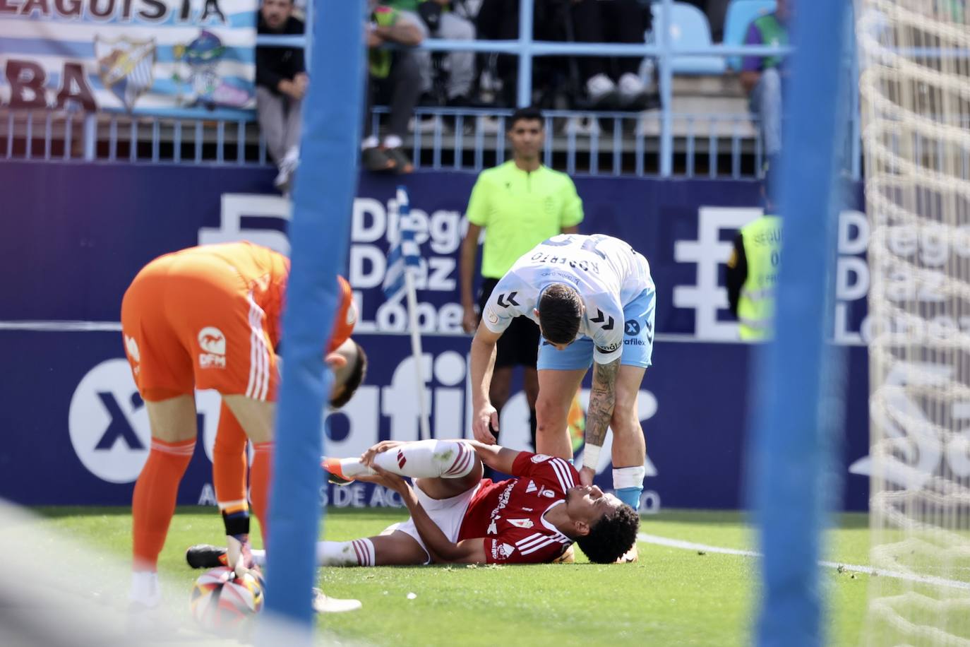 El empate del Real Murcia frente al Málaga, en imágenes