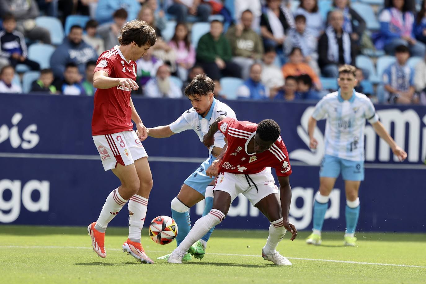 El empate del Real Murcia frente al Málaga, en imágenes