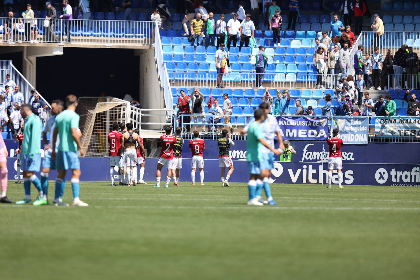 El empate del Real Murcia frente al Málaga, en imágenes