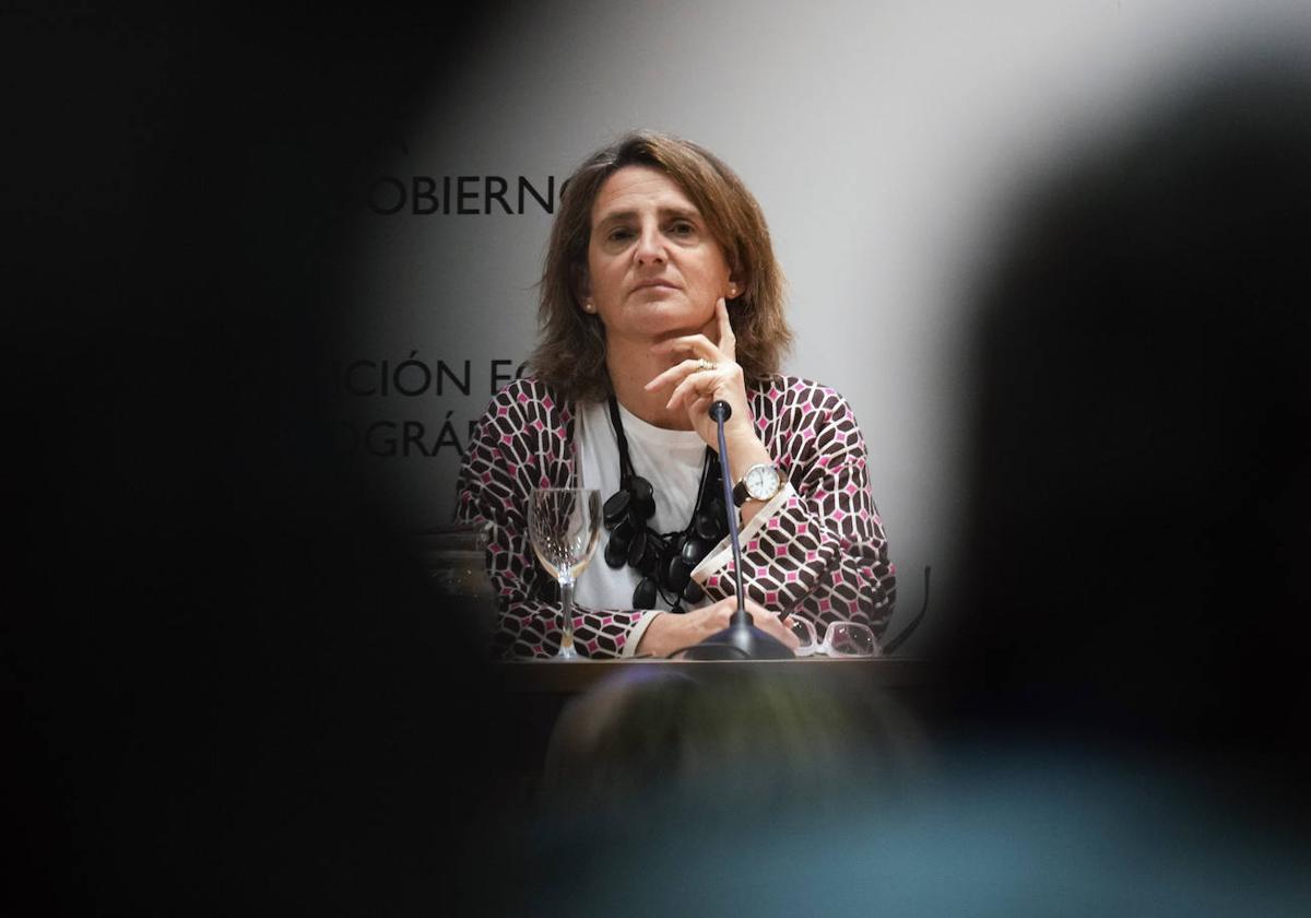 La ministra Teresa Ribera,en un acto el pasado viernes.