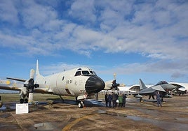 El avión P-3 Orion con el sistema SPAS (Sistema Procesador Acústico de Sonoboyas), en imagen de archivo.