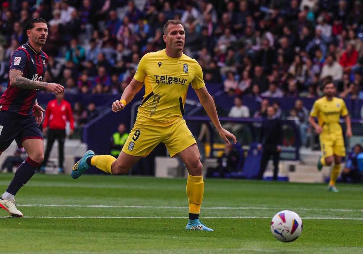 Alfredo Ortuño, en el partido contra el Levante.