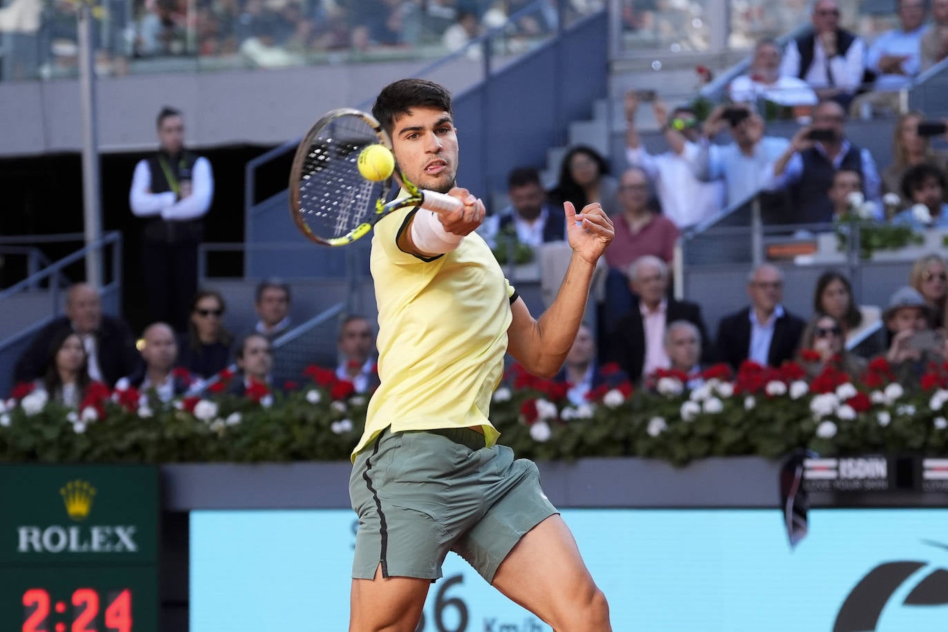 Las imágenes del partido entre Alcaraz y Struff en el Mutua Madrid Open