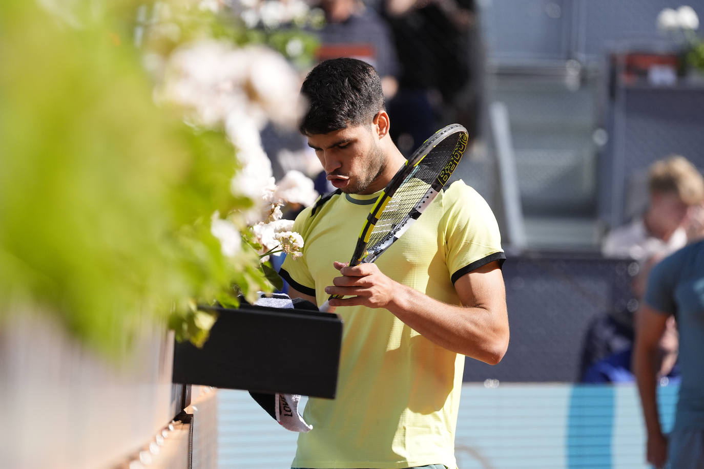 Las imágenes del partido entre Alcaraz y Struff en el Mutua Madrid Open