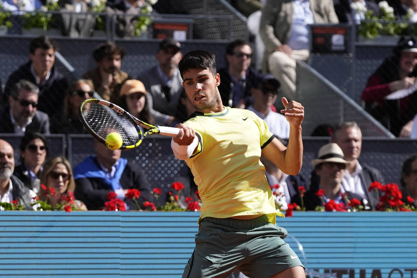 Las imágenes del partido entre Alcaraz y Struff en el Mutua Madrid Open