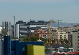 Edificios de la zona norte de Murcia, entre las avenidas Juan Carlos I y Juan de Borbón, en una foto de archivo.