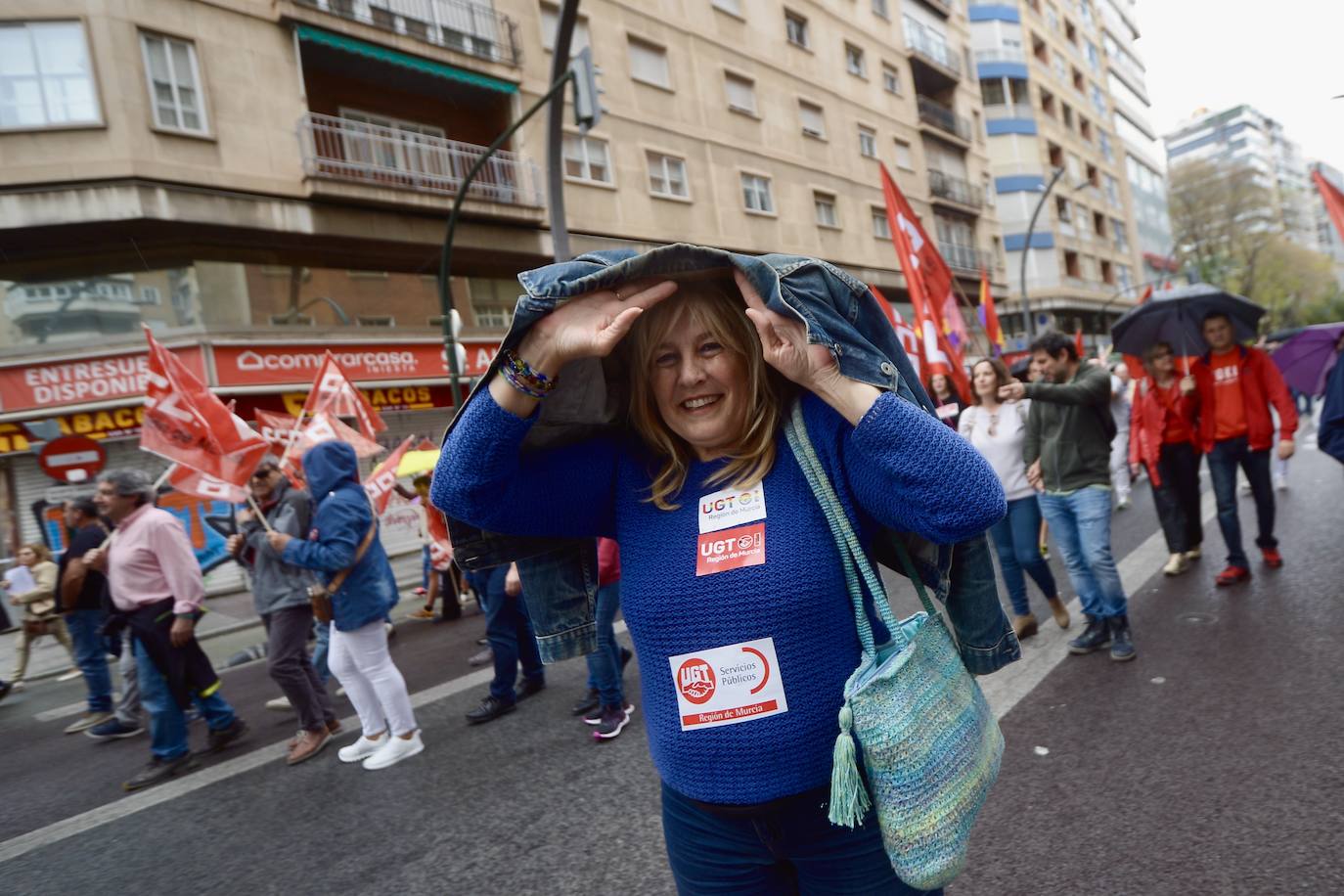 Manifestación del 1 de Mayo del 2024 en Murcia, en imágenes