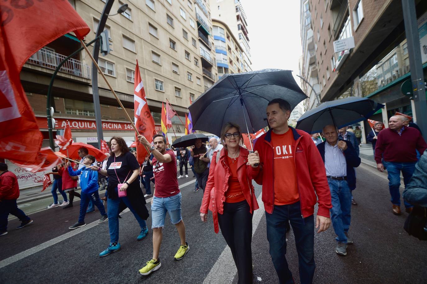 Manifestación del 1 de Mayo del 2024 en Murcia, en imágenes