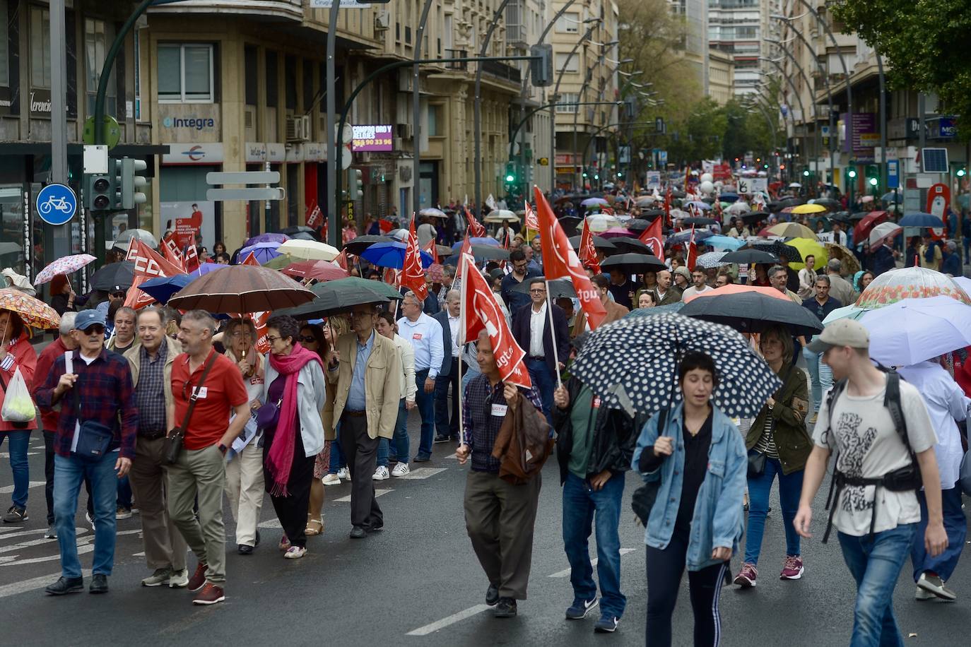 Manifestación del 1 de Mayo del 2024 en Murcia, en imágenes