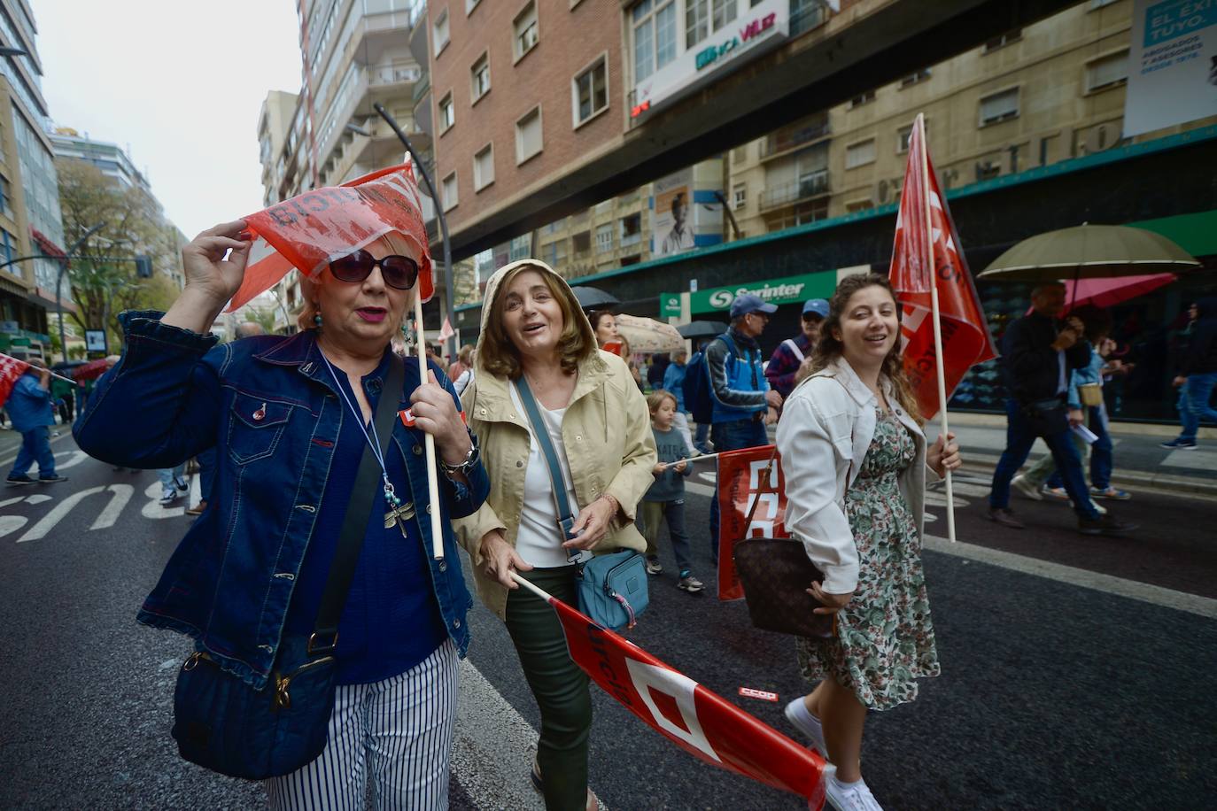 Manifestación del 1 de Mayo del 2024 en Murcia, en imágenes