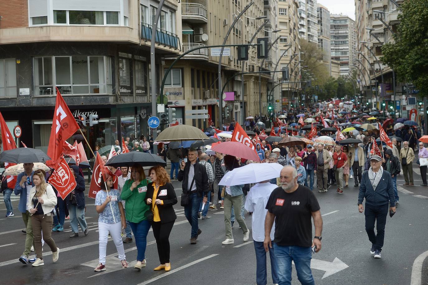 Manifestación del 1 de Mayo del 2024 en Murcia, en imágenes