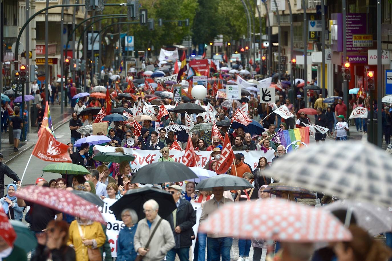 Manifestación del 1 de Mayo del 2024 en Murcia, en imágenes