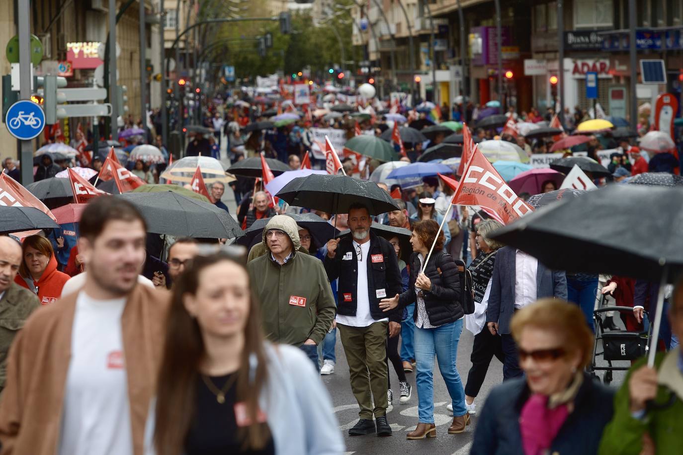 Manifestación del 1 de Mayo del 2024 en Murcia, en imágenes