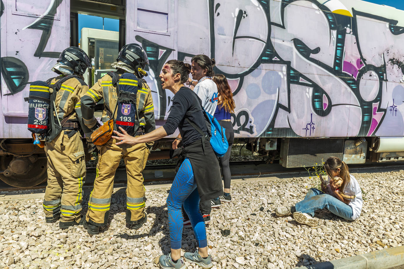 Simulacro de atentado en Murcia, en imágenes