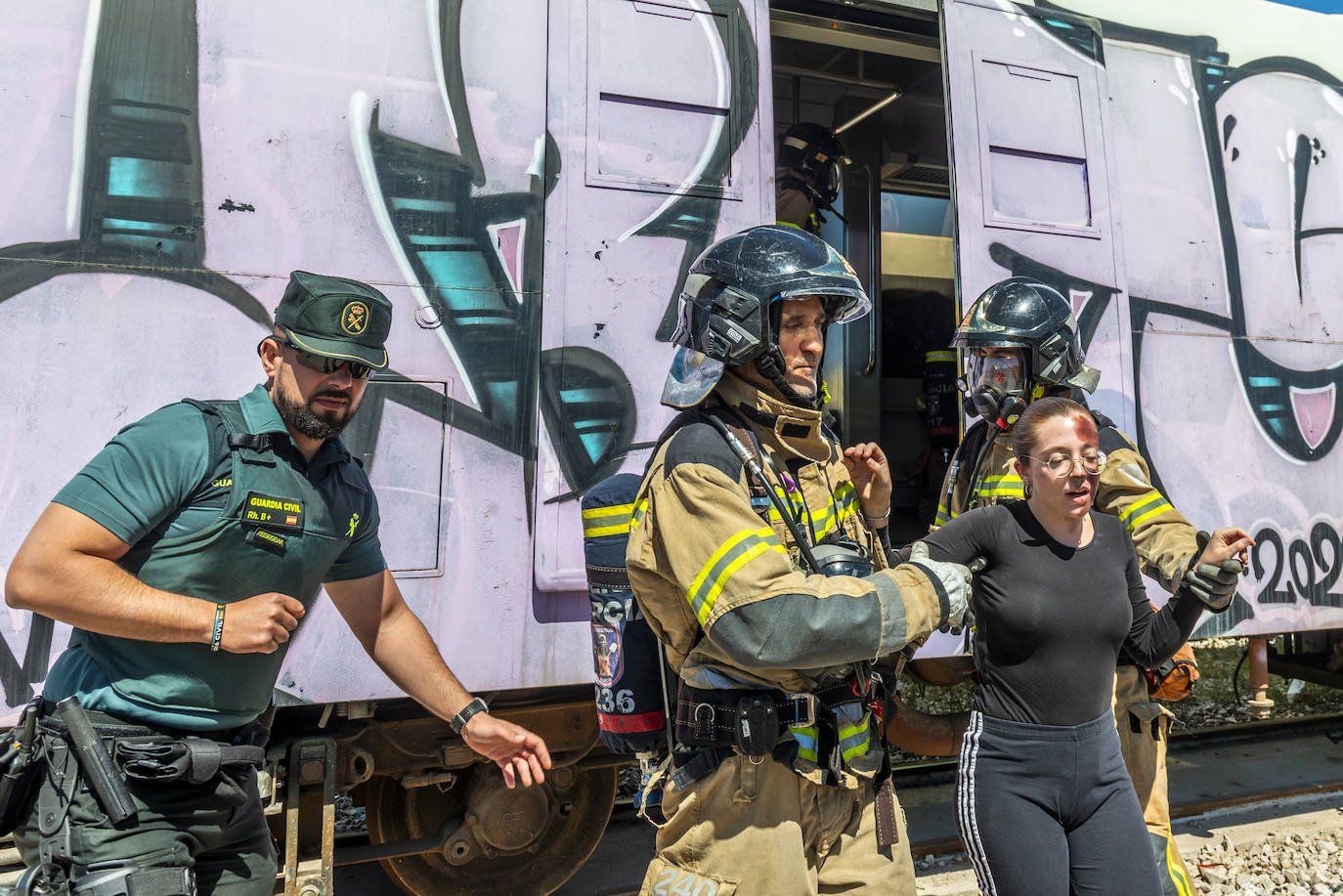 Simulacro de atentado en Murcia, en imágenes