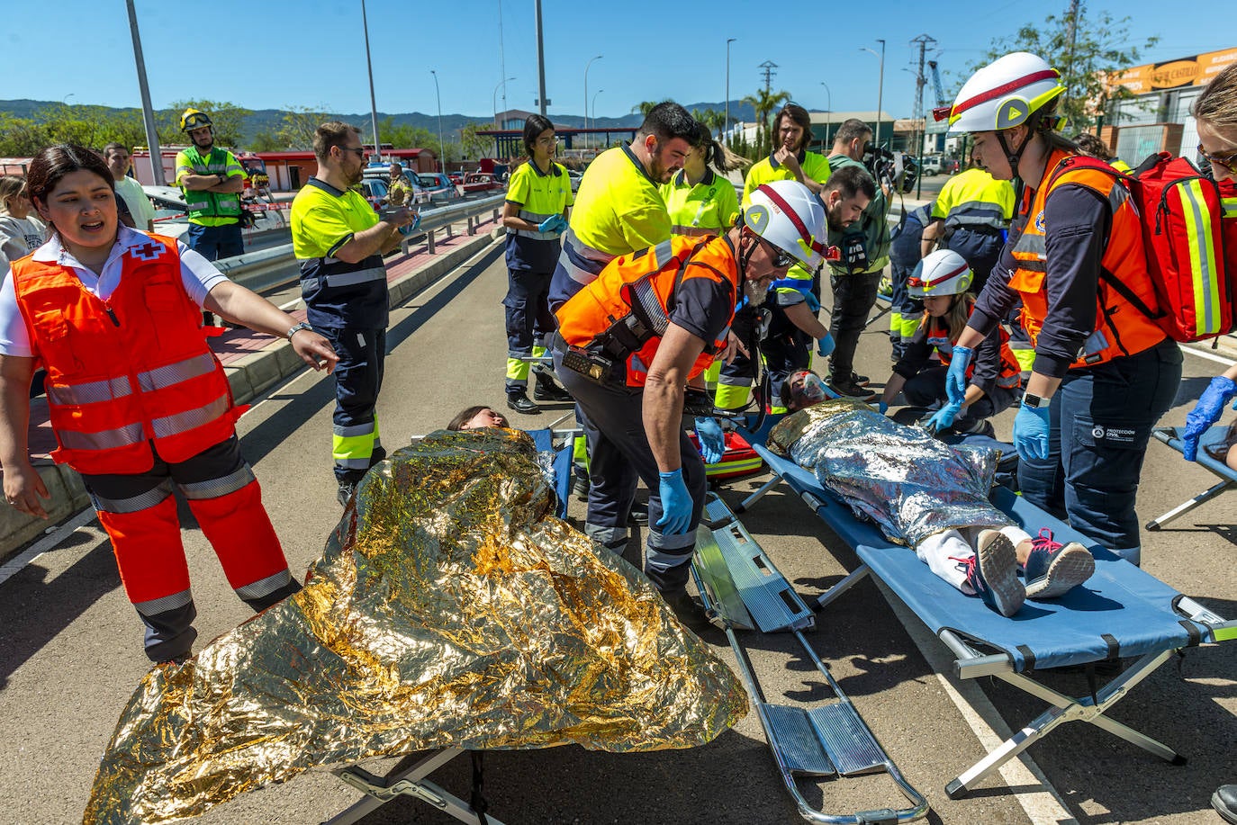 Simulacro de atentado en Murcia, en imágenes