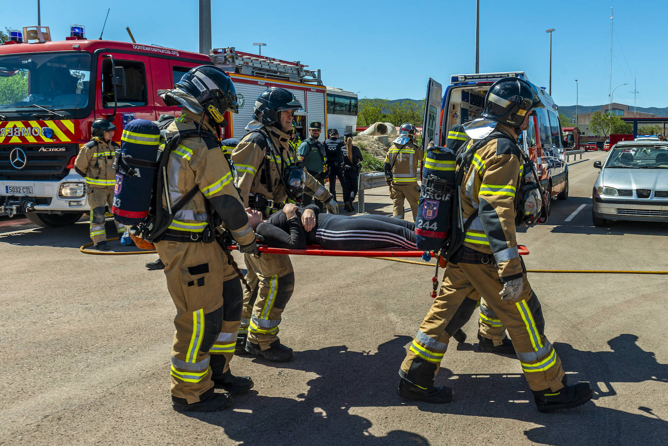 Simulacro de atentado en Murcia, en imágenes