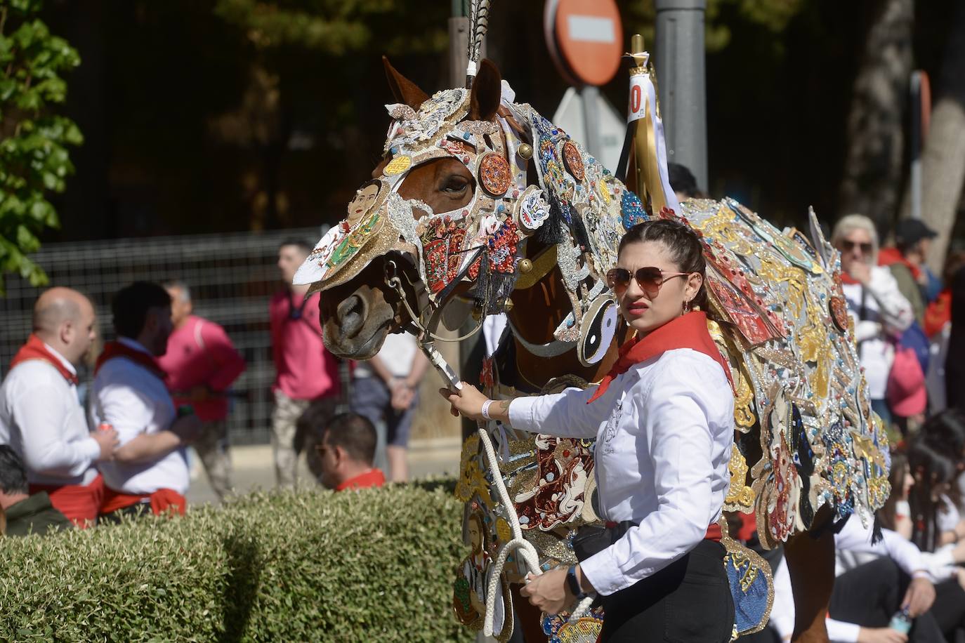 Las imágenes de la marea roja y blanca de los Caballos del Vino de Caravaca