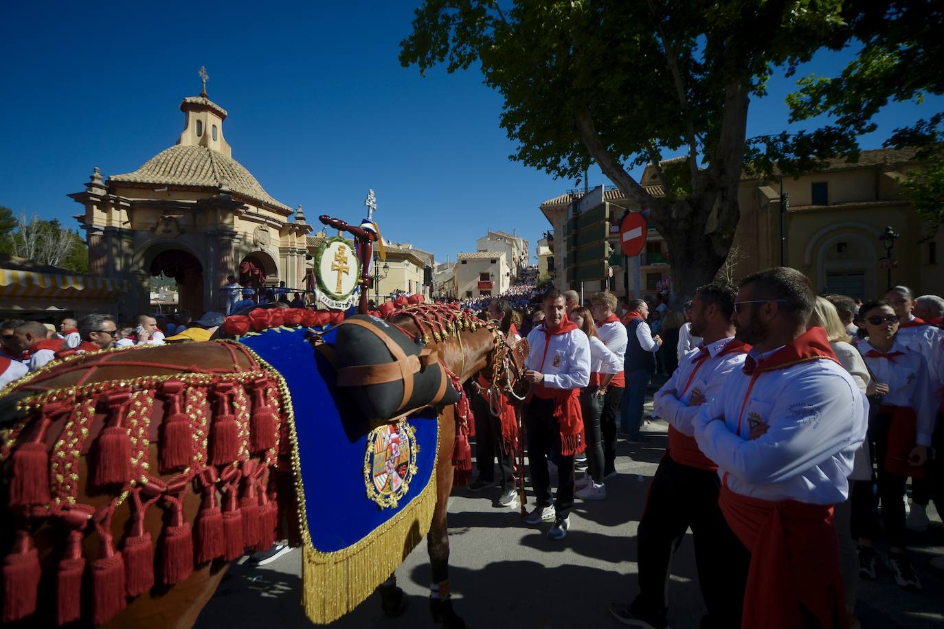 Las imágenes de la marea roja y blanca de los Caballos del Vino de Caravaca