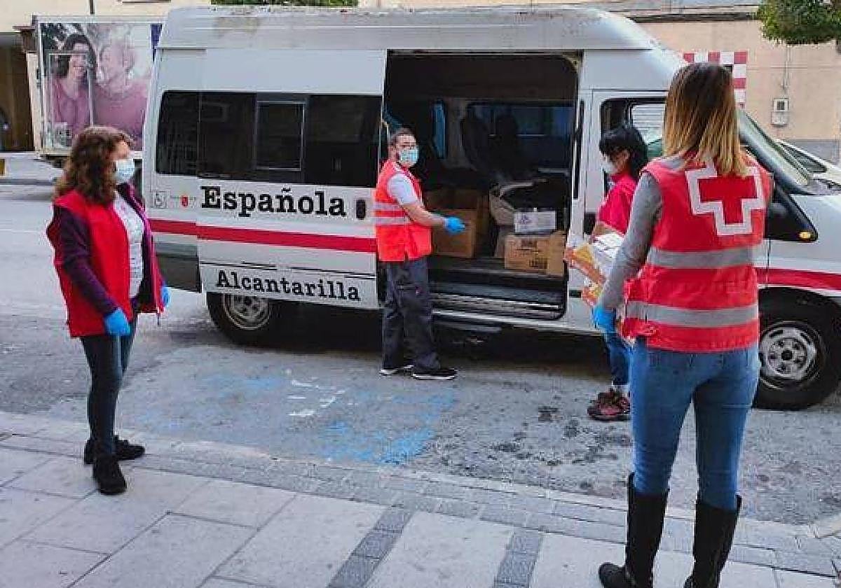 Voluntarios de Cruz Roja en la Región, en una imagen de archivo.