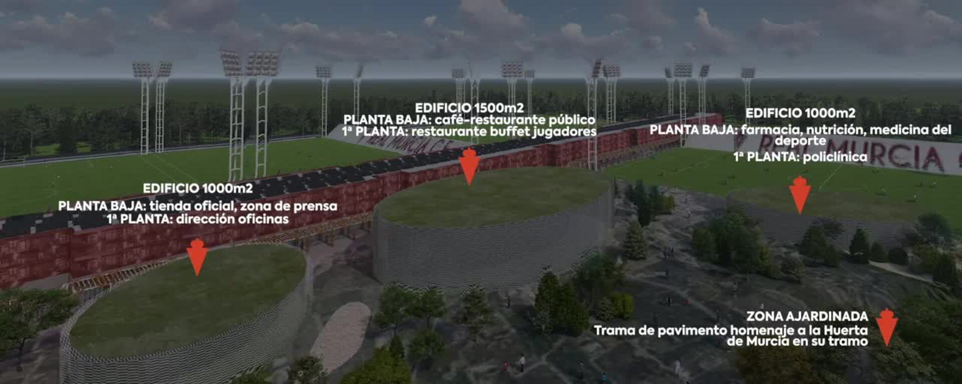 Así será la ciudad deportiva del Real Murcia