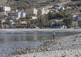 Playa de La Azohía, este viernes.