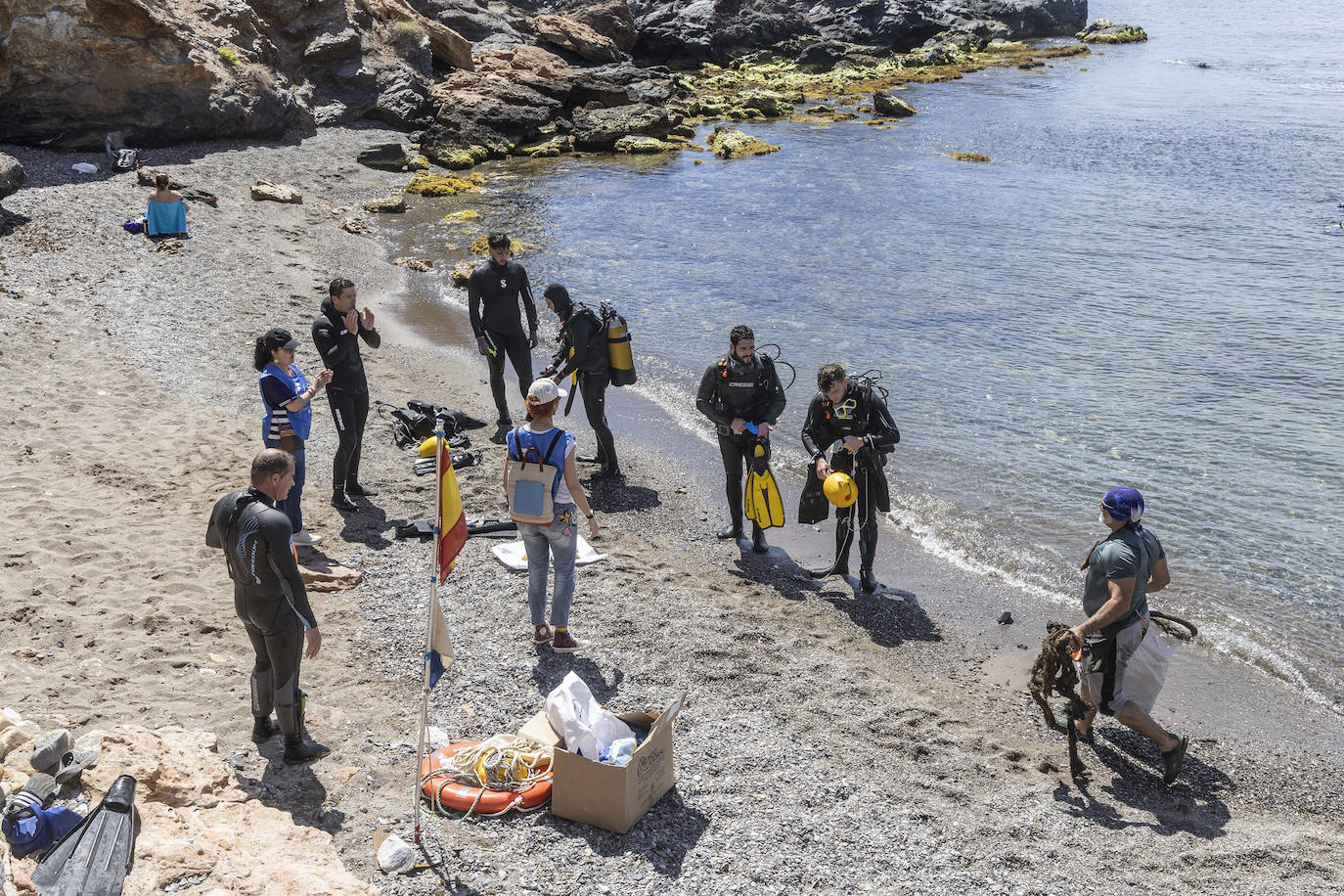 Prácticas de buceo en Cabo de Palos, en imágenes