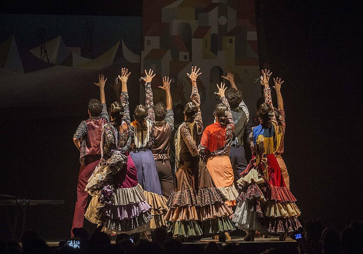 Actuación del Ballet Flamenco del Cante de las Minas en una imagen de archivo.