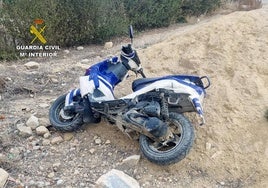 La moto que fue robado por los dos jóvenes.