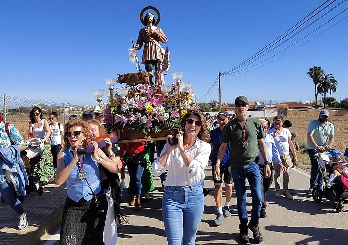 Imagen de la romería de San Isidro de Los Belones, cedida por Celestino Conesa, de la comisión de festejos.