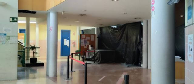 Obras en el centro de salud.