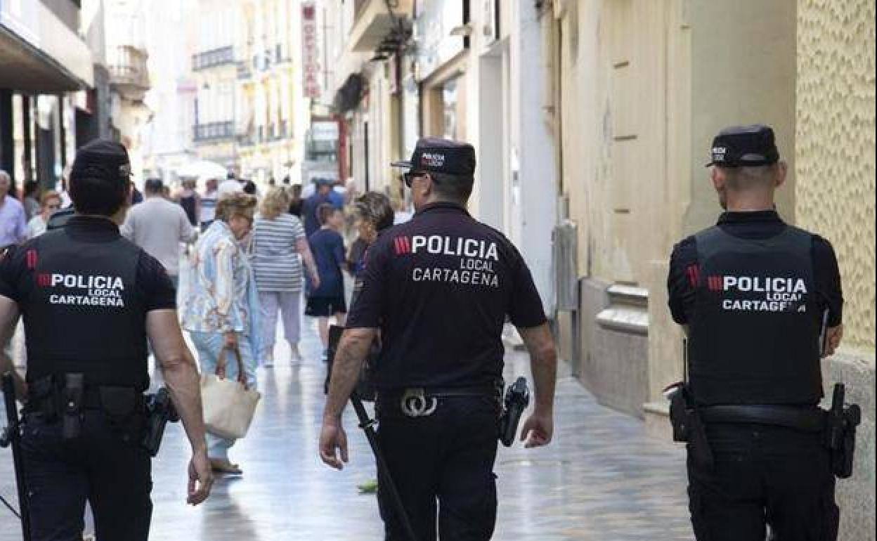 Agentes de la Policía Local de Cartagena.