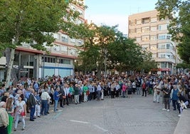 Protesta de los vecinos de Yecla en una imagen de archivo.