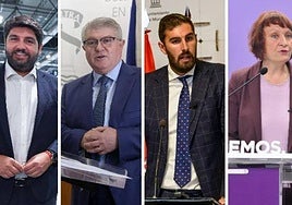 Fernando López Miras, José Vélez, José Ángel Antelo y María Marín.