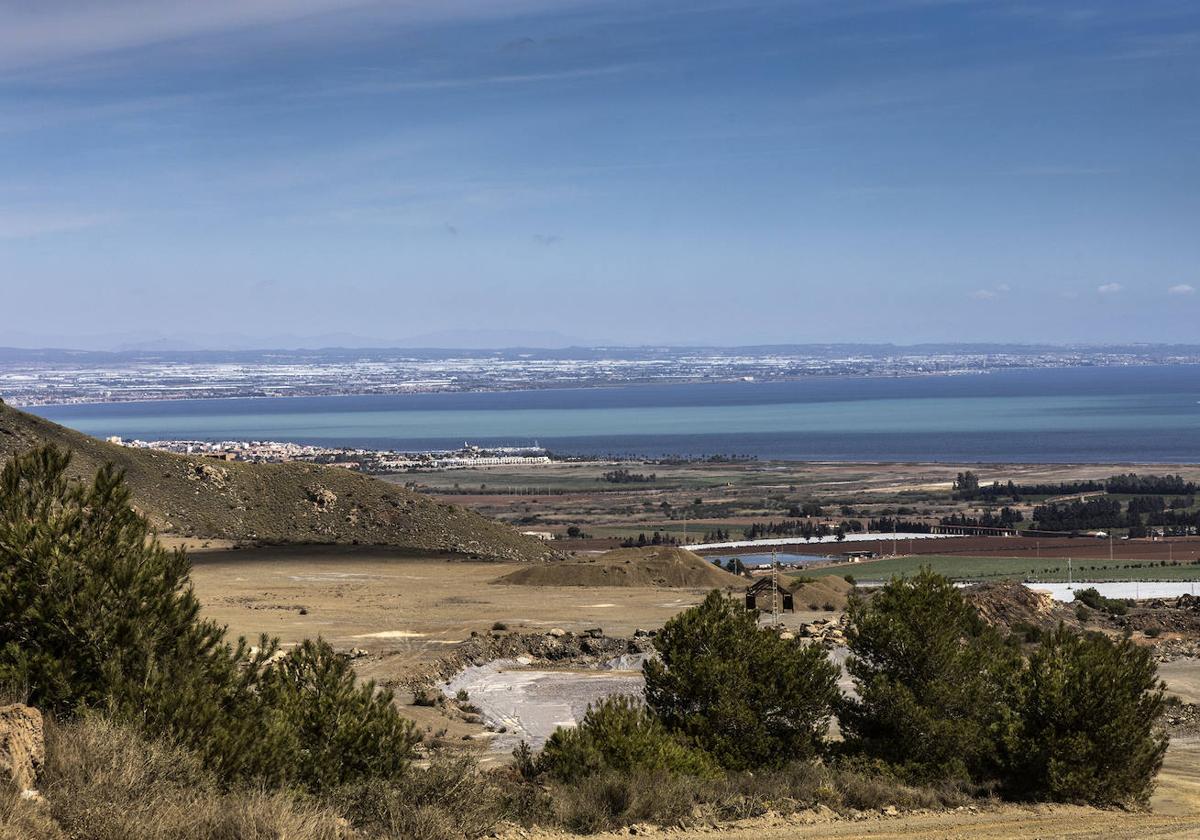 El Mar Menor, visto desde la Sierra Minera, en una foto de archivo.