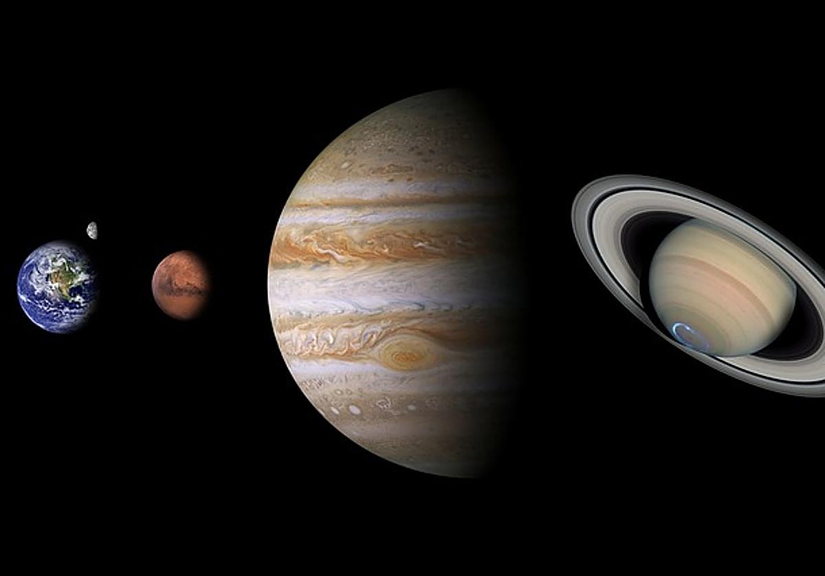 Varios planetas del Sistema Solar.