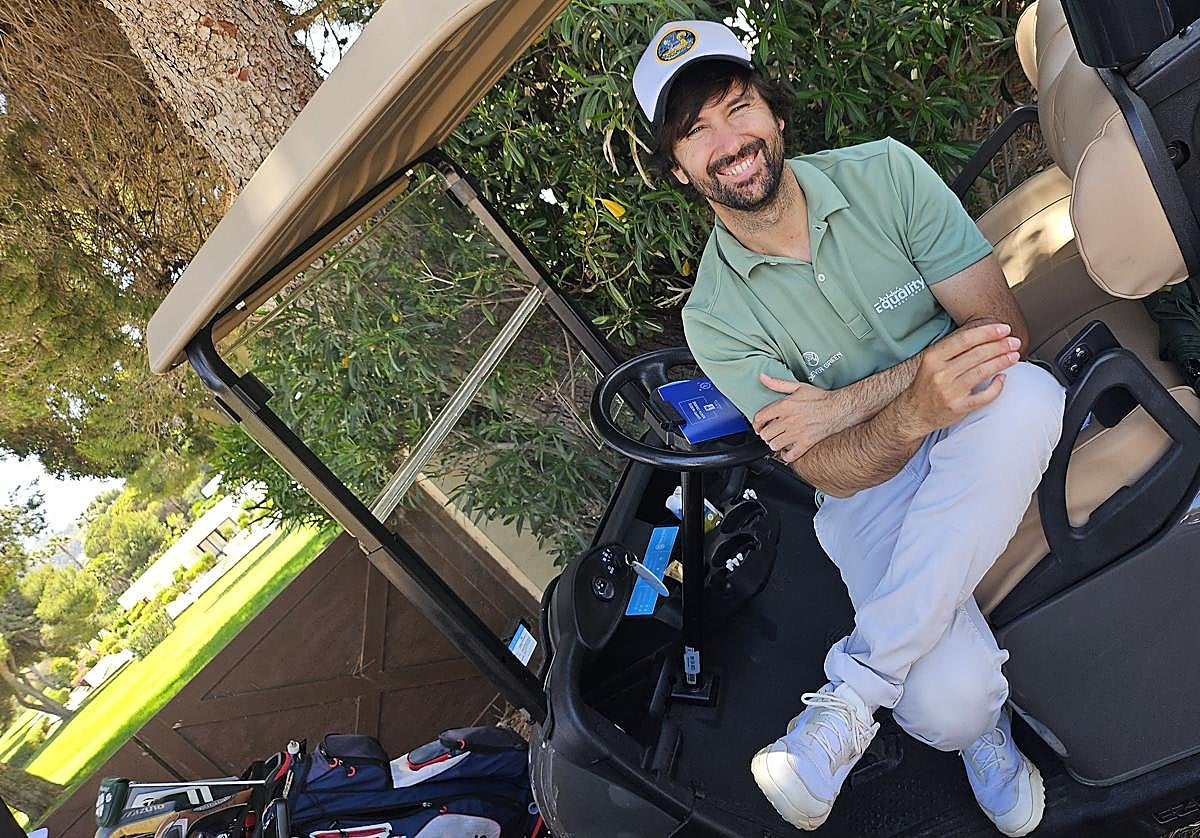 El cantante David Otero tras concluir su participación como jugador 'amateur' en el Torneo de Grupo Soledad, disputado en La Manga Club.