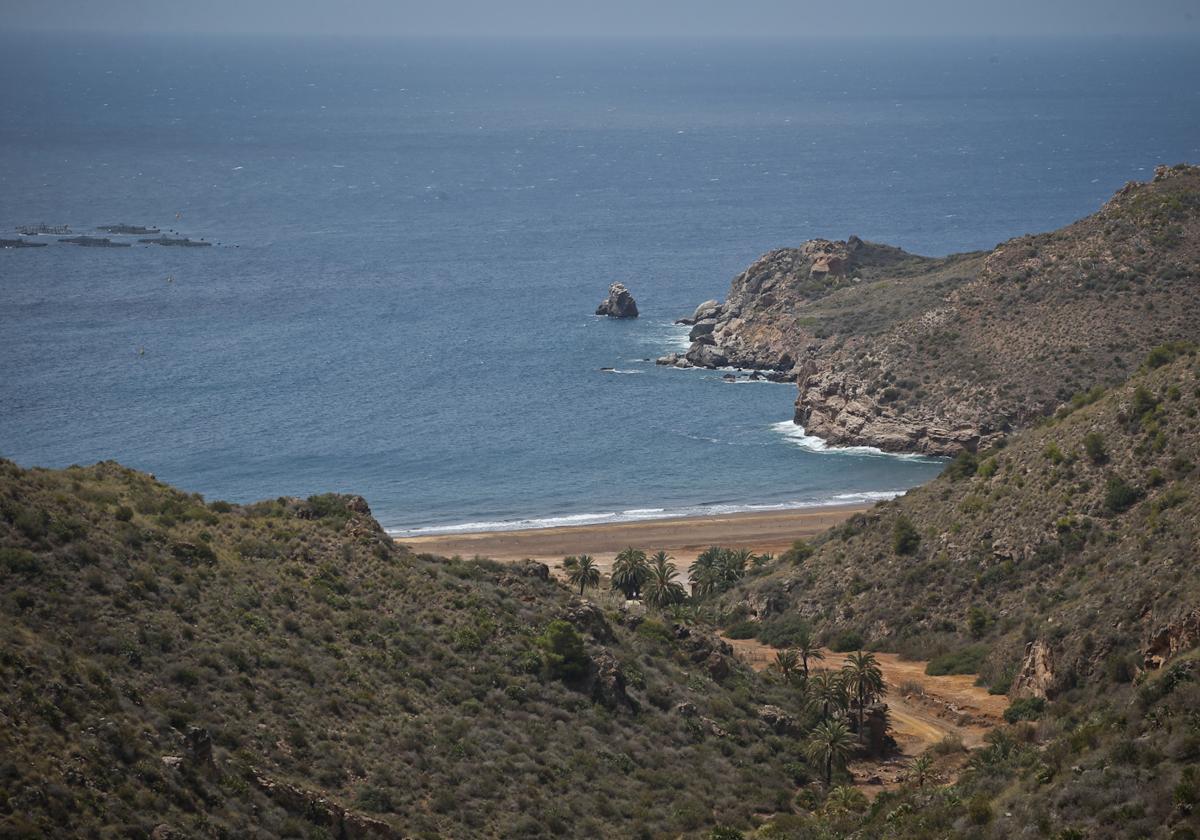 La playa de El Gorguel, en una foto de la semana pasada.