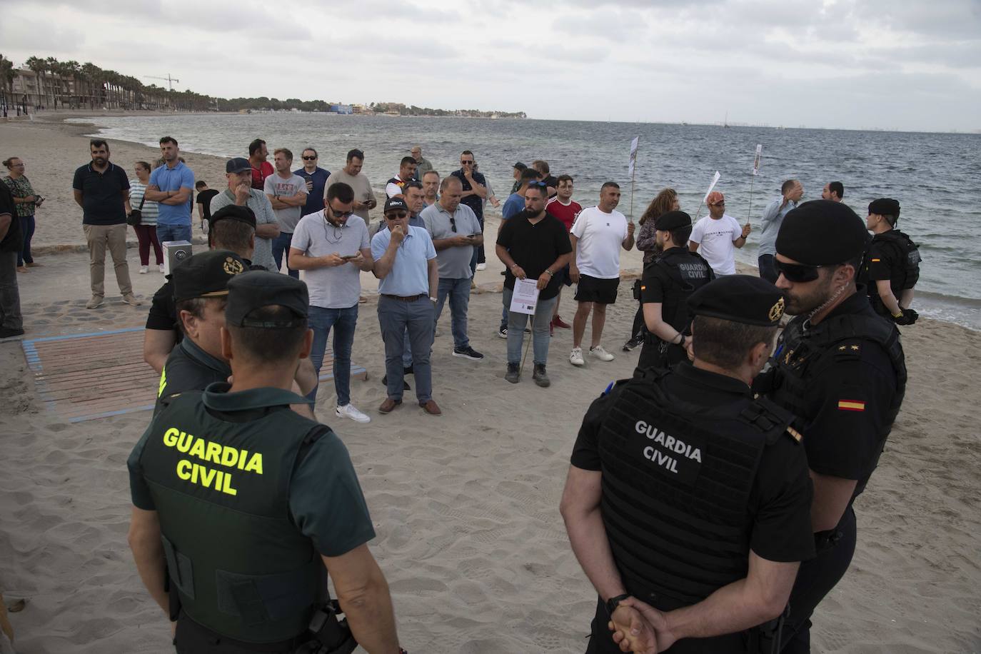 La visita de Pedro Sánchez a Los Alcázares, en imágenes