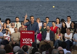 Sánchez, este viernes, en Los Alcázares.