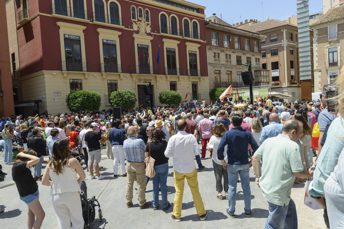 El acto electoral de Vox con Abascal y Buxadé en Murcia, en imágenes