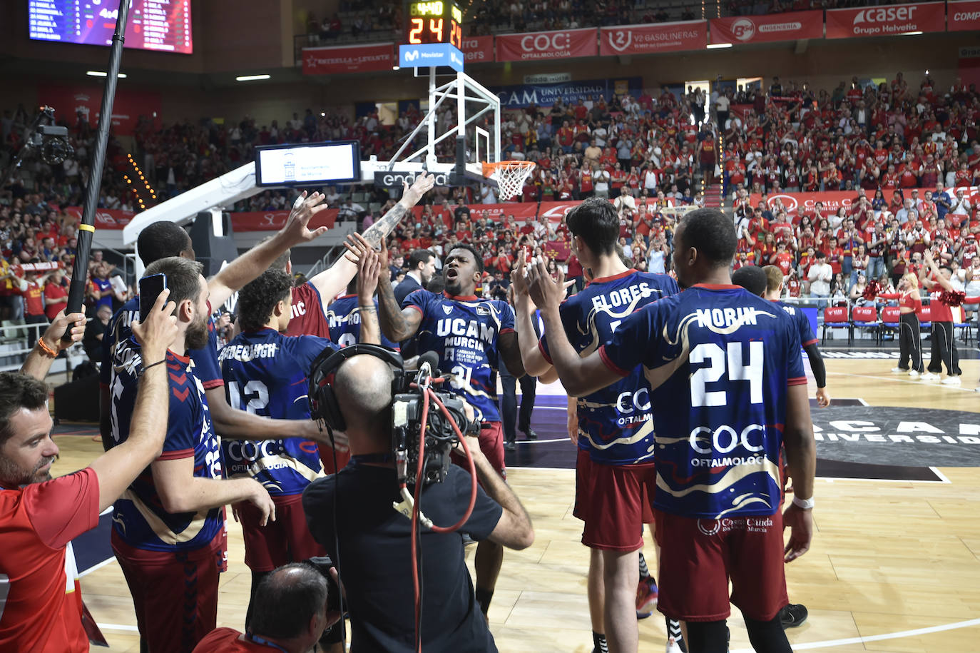 Las imágenes de la afición en el partido UCAM Murcia-Unicaja