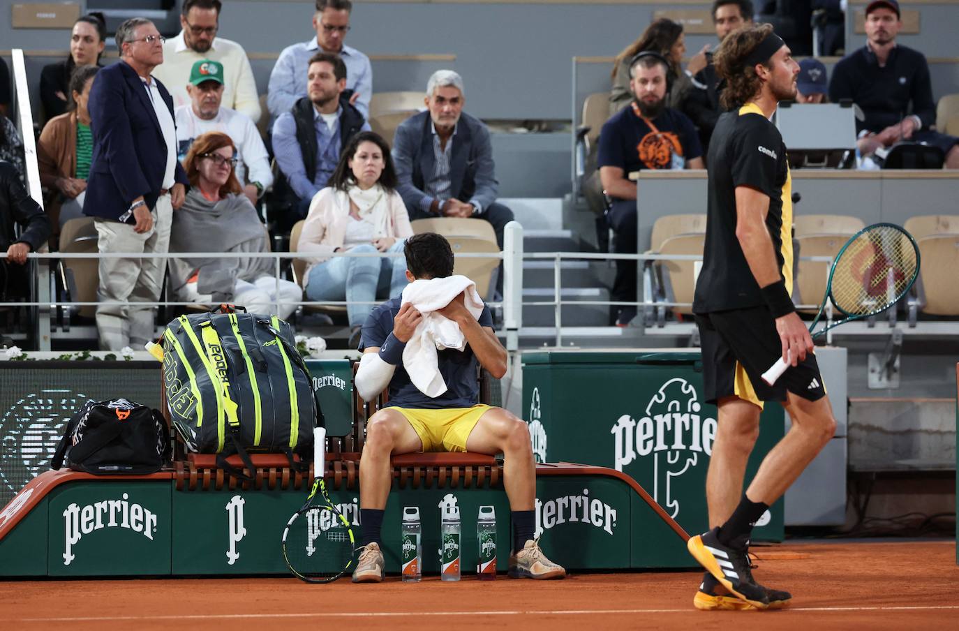 Las imágenes del partido entre Carlos Alcaraz y Stefanos Tsitsipas