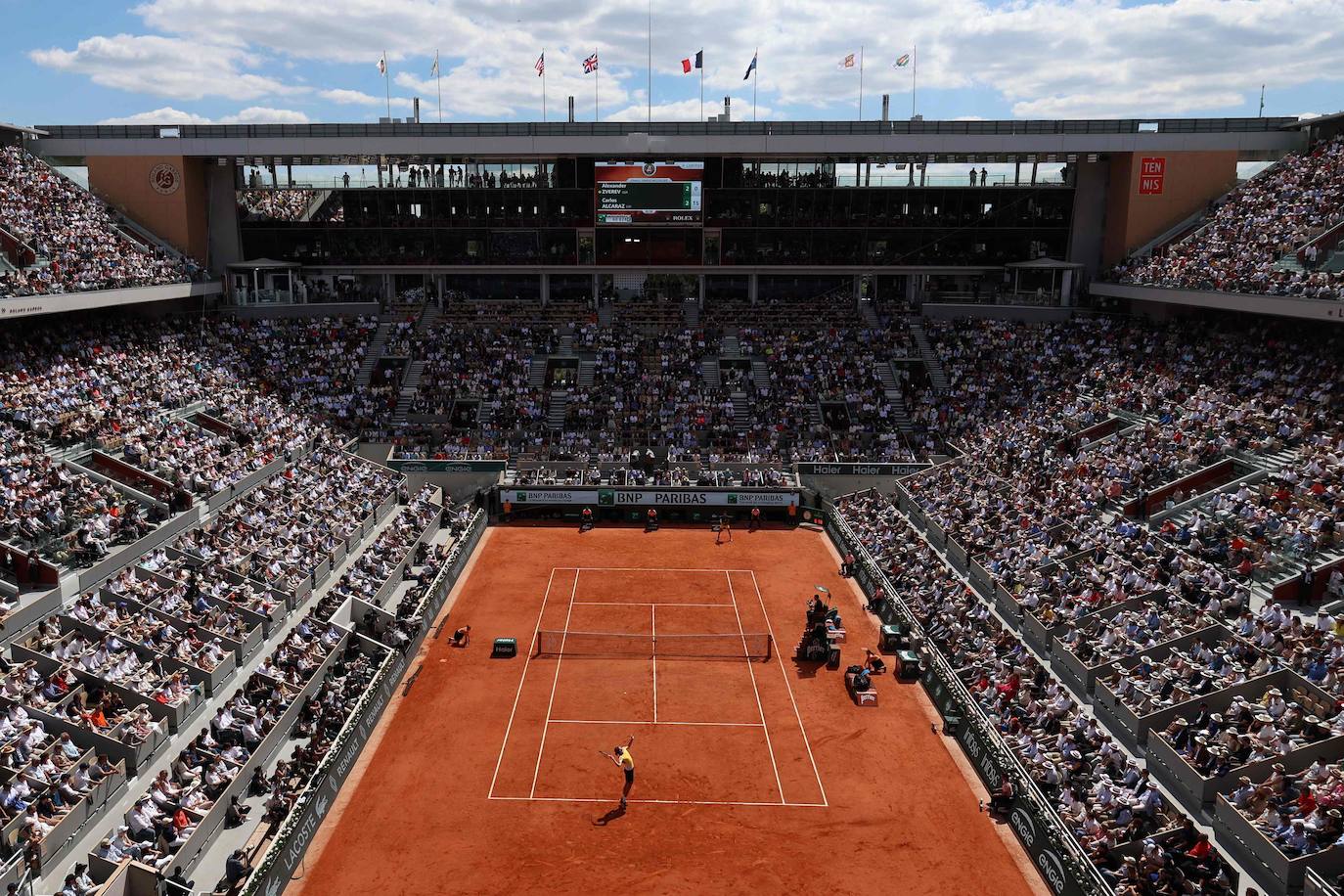 La final de Roland Garros entre Carlos Alcaraz y Alexander Zverev, en imágenes