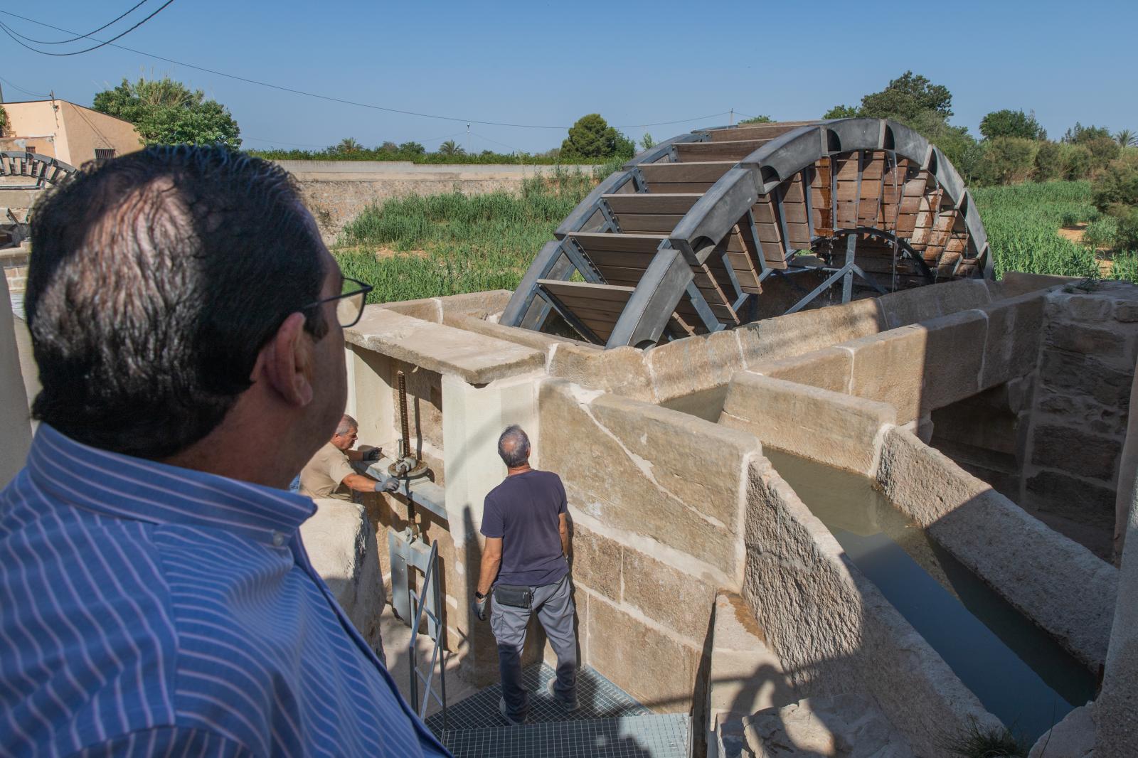 La inauguración de las Norias Gemelas de Orihuela, en imágenes