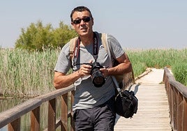 Andrés Ribón, en una jornada de trabajo en las Tablas de Daimiel.